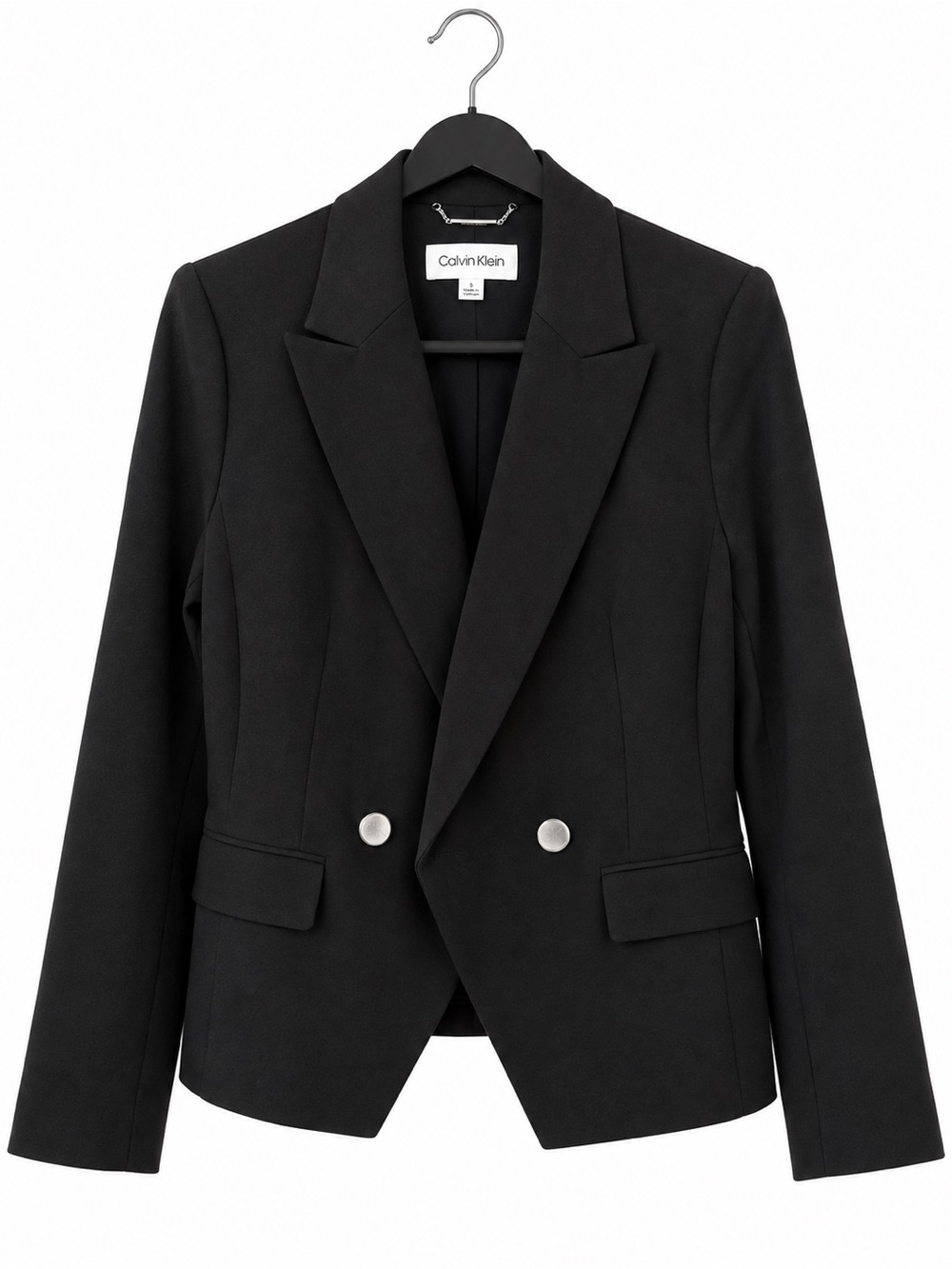 Calvin Klein Black Double-Button Tailored Blazer